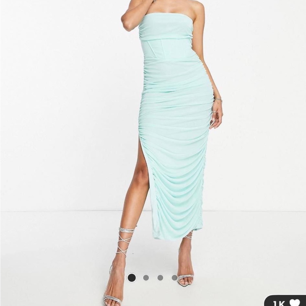 ASOS - RARE LONDON CORSET BANDEAU DRESS IN MINT